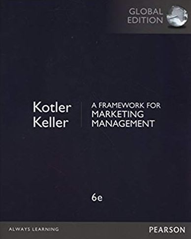 Framework for Marketing Management 6th Global Edition, ISBN-13: 978-1292093147